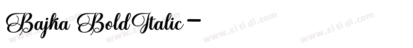 Bajka BoldItalic字体转换